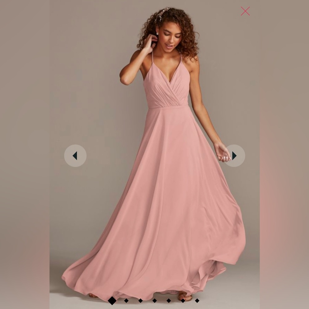 David’s Bridal Bridesmaid Dress F20064; Black; Size 14 ONLY WORN ONCE